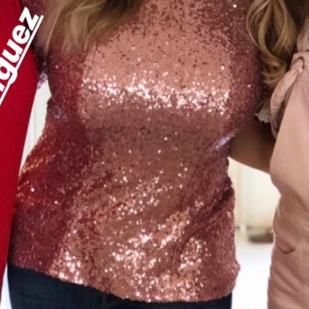 Zhivago sold out everywhere pink sequin shirt